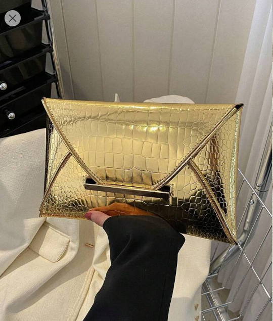 Shein New Crocodile Embossed Envelope Handbag >