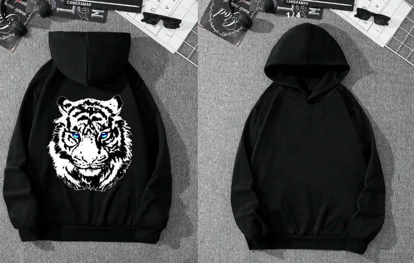 Shein Tween Boy Tiger Print Thermal Lined Hoodie, 13-14T +