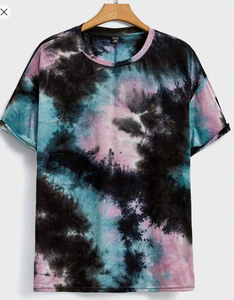 Shein Men Plus Tie Dye Drop Shoulder Tee, 3XL /