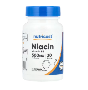 Nutricost, Niacin, 500 mg, 30 Capsules +