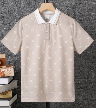 Shein Boys Allover Print Polo Shirt, 11-12T +