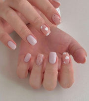 Shein 24pcs Short Square Press-On Artificial Nails>
