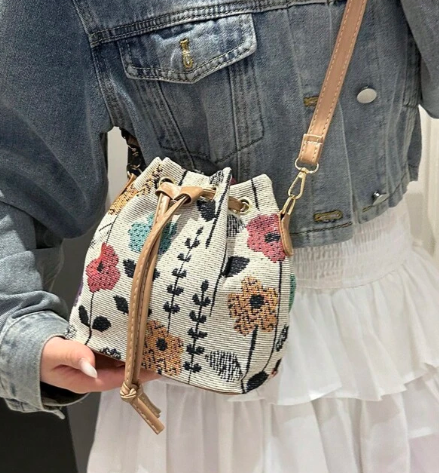 Shein 2026 New Mini Chinese Style Fabric Shoulder Bag  >