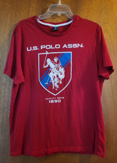 U.S. Polo Red Graphic T-Shirt, M +
