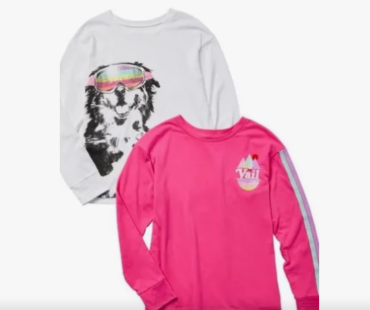 Justice 2Pcs girl's T-shirt, 7-8T +