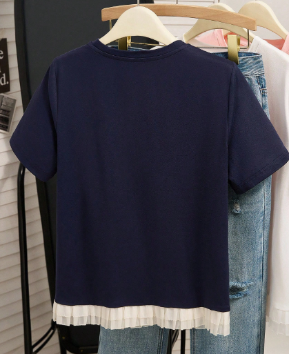 Shein Women's Fashion Tassel T-Shirt, Chic Style, L -.