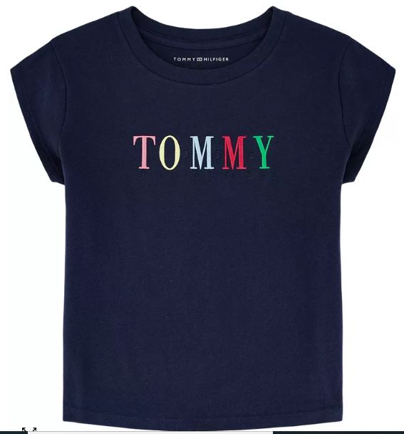 Tommy Big Girls Embroidered Short Sleeve Boxy T-shirt, 12-14T /