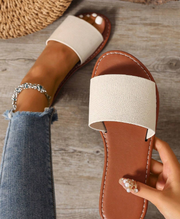 Shein Casual Flat Slip-On Sandals For Women, Open Toe Summer, Size 38