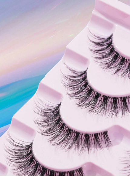 Shein 7pairs Natural D Curl Crossed False Eyelashes, Code: HS-MG03 +