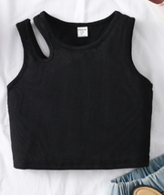 Shein Tween Girls' Casual Short Knit Tank Top, 11-12T +
