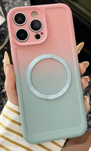 Ombre Gradient MagSafe Compatible Case Matte Finish Shockproof Cover, Iphone 16 Pro Max>