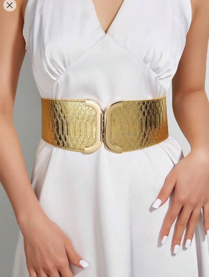 Shein Party 1pc Women's Dragon Pattern Elastic Waist Belt>