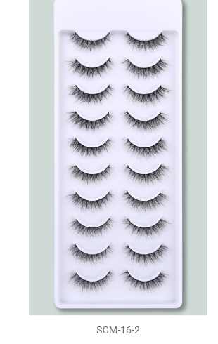 Shein Natural, Wispy & Voluminous Look With a Clear & Soft Lash Band, Code: SCM-16-2 +