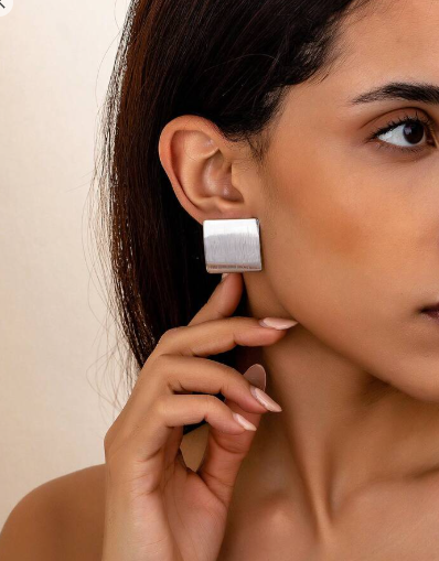 Shein 1 Pair Fashionable Simple Versatile Geometric Stud Earrings +