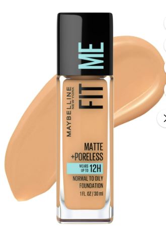 Maybelline Fit Me Matte + Poreless Liquid Foundation Makeup, 310 Sun Beige /