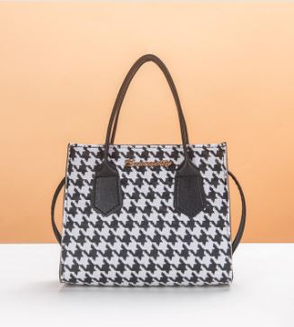 Shein Mini Fashionable Elegant Houndstooth Bag  -.