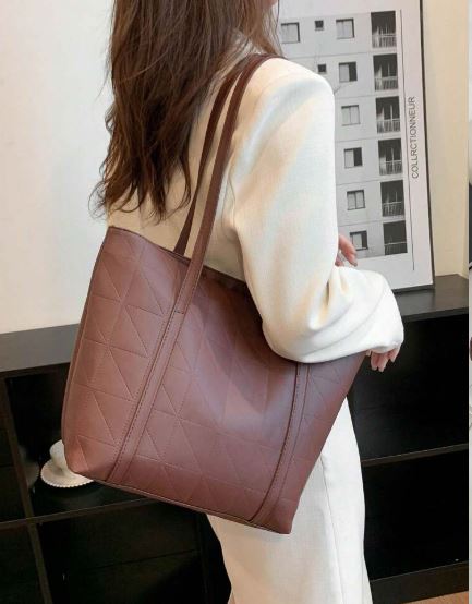 Shein Fashionable Texture & All-Match Solid Color Tote Bag +
