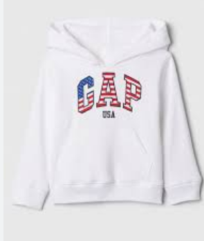 Gap Usa Logo Print Hoodie, M +