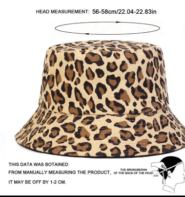 Shein 1pc Women's Leopard Print Bucket Hat  +