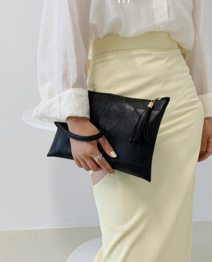 Shein Minimalist Tassel Decor Clutch Bag +