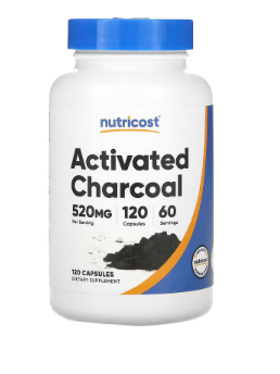 Nutricost, Activated Charcoal, 120 Capsules (520 mg per serving) +