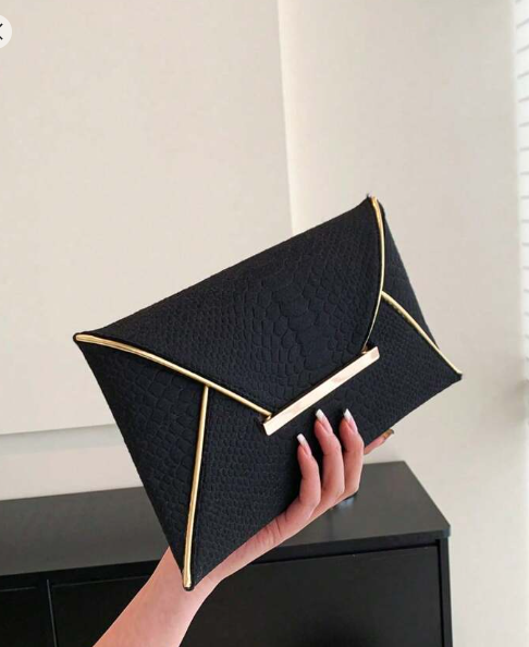 Shein Women's Luxury Fashion Fur Velvet Textured Clutch +