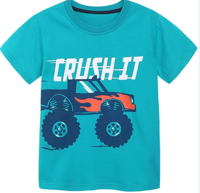 Carter's Cartoon Pattern Short Sleeve T-shirt, 2T+