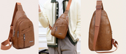 Shein Casual Multi Pocket Chest Bag With Headphone Jack And Adjustable Shoulder Strap +
