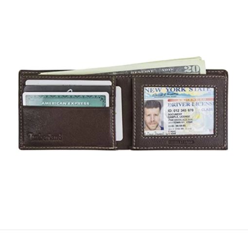 Timberland Men's Blix Slimfold Leather Wallet Brown /