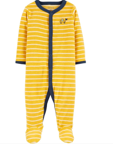 Carter's Construction Snap-Up Terry Sleep & Play One Piece - Baby Boy, Newborn +