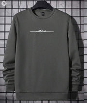 Shein Men's Letter Printed Knitted Sweater With Round Neck, L +