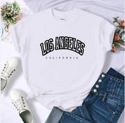 Shein Los Angeles Textured Colorful T-shirt, L +