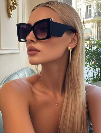 Shein 1 Pair Women's Plastic Square Dark Cat Eye Fashion Glasses