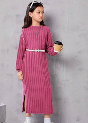 Shein Kids Loose Round Neck Sweater Dress, 10T +