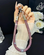Mobile Phone Lanyard Luxury Full Diamond Keychain Pendant Luggage Chain +