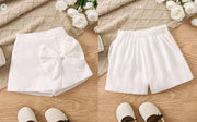 Shein Young Girl Casual & Chic Bow-Tie Detail Shorts, 4T +