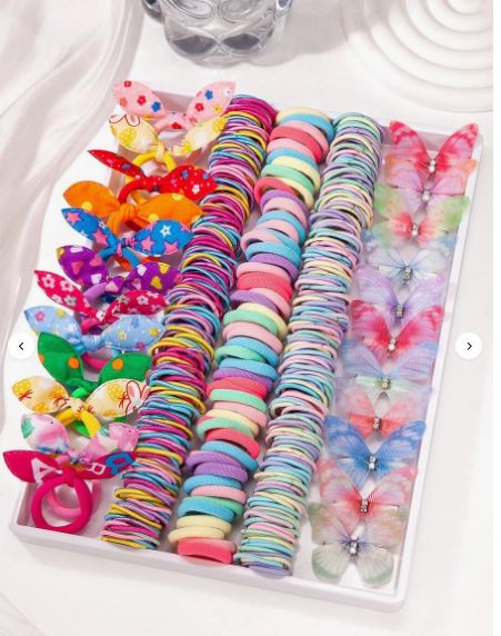 Shein 267pcs Kids Girls Multicolor Hair Accessories Set /