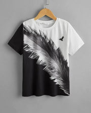 Shein Tween Boy Wild Goose Print Tee, 8T +
