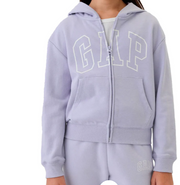 Gap Kids Relaxed Logo Zip Hoodie Cosmic Sky Purple, 10T -.