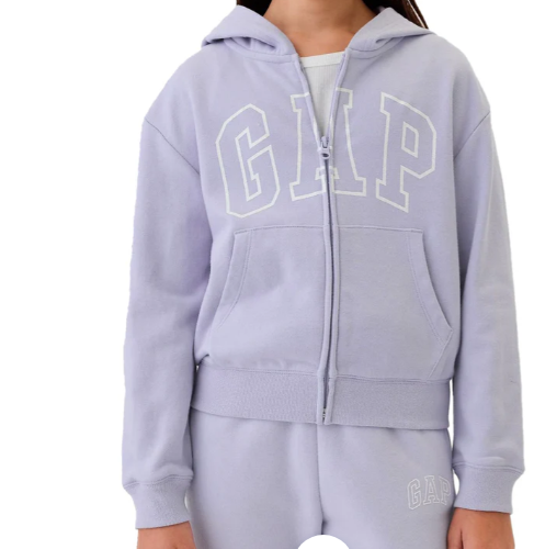 Gap Kids Relaxed Logo Zip Hoodie Cosmic Sky Purple, 10T +