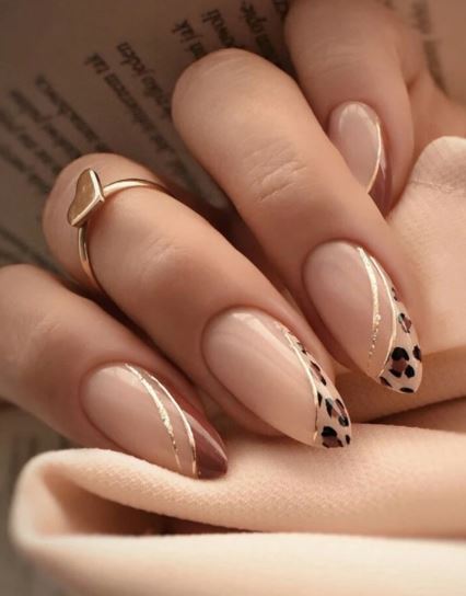 Shein 24pcs Almond Square Press On Nails Set /