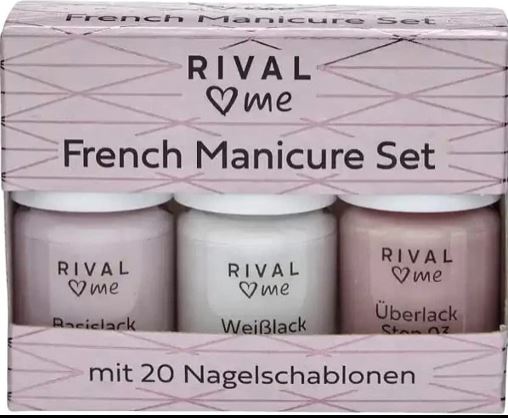 Revil Loves Me French Acrylic Replacement Manicure Set 3 × 4 ml /