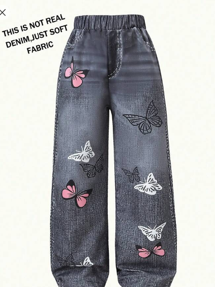 Shein Tween Girls Casual, Minimalist Long Pants For Daily Wear -.