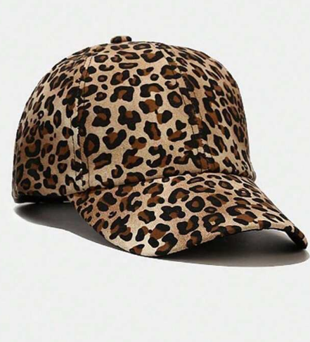 Shein Fashion Streetwear Leopard Printing Baseball Cap Casual Headwear Hat +