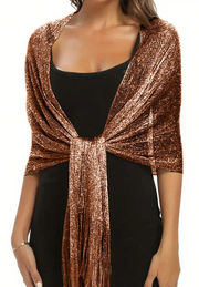 Shein Sparkling Metallic Shawl >
