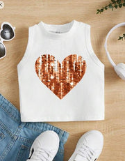 Shein Young Girl's Casual Sleeveless Round Neck Tank Top -.