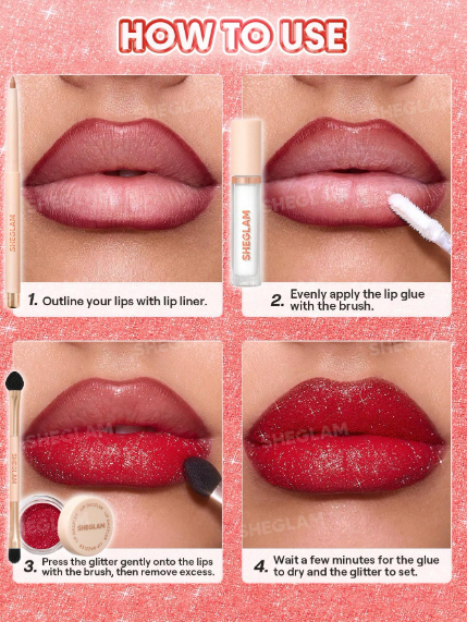 Sheglam Lip Dazzler Glitter Kit - Curtain Call -.