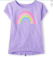 Ch. Place Girls Flip Sequin Graphic High Low Top, 5-6T -.