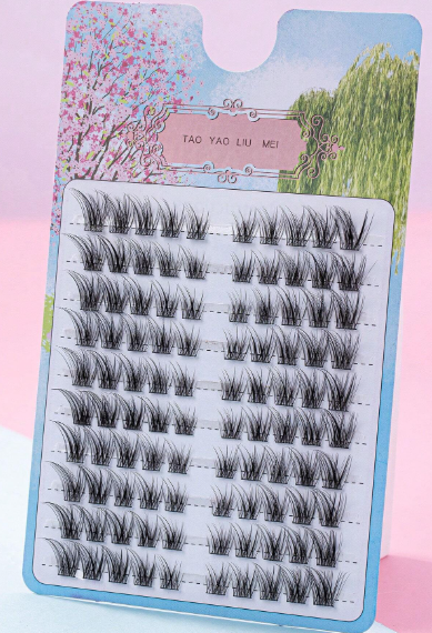 Shein 10 Rows 100 Clusters Fox-Style False Eyelashes, Code: XF-W9-10 +