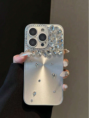 Alloy Rhinestone Sequins Shockproof Sparkling Phone Case Protective Cover>